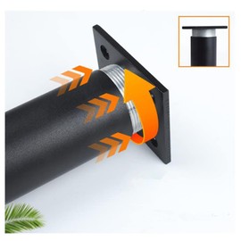 4 Pieces Adjustable Furniture Legs,38x80mm Aluminum Alloy Made,Cabinet Coffee Table TV Stand Legs,Bathroom Cabinet Support Legs,Furniture Sofa Support Foot with 16 Pcs Screws(Frosted Black)