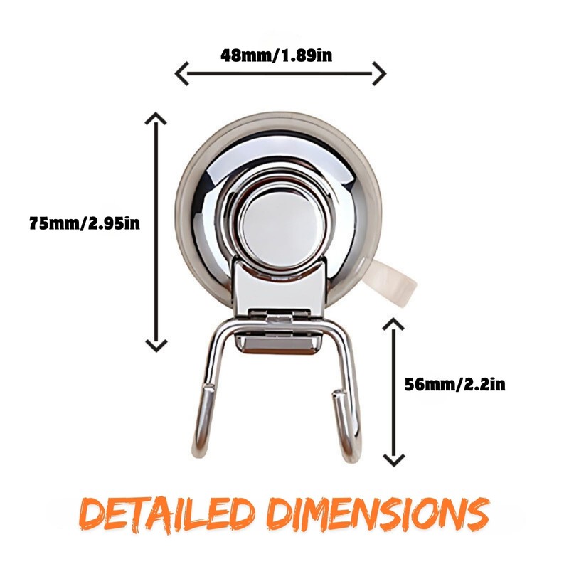 Boxonly Powerful Vacuum Suction Cup Hooks - Heavy Duty Stainless
