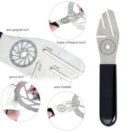 Derailleur Hanger Straightening Tool, Brake Piston Reset Tool for Bicycle, Correction Key, Stainless Steel, Disc Brake Alignment Tool for Flattening Bicycle Brake Discs