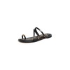 Sam Edelman Women's Harlyn Flat Sandal, Black Leather, 9