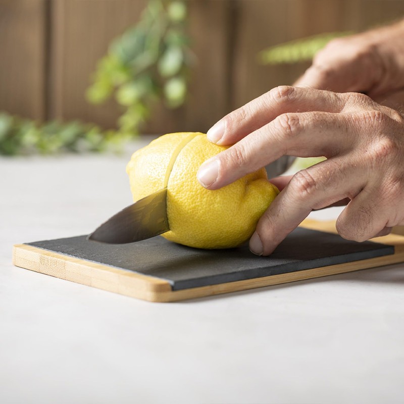 Slate and Bamboo Chopping Board Special for Food Presentation