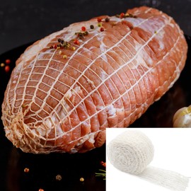 Towfed 16.4ft Meat Netting Roll, Size 22 Elastic Smoked Meat Poultry Ham Netting Meat Butcher Twine Net for Meat Cooking Smoking, or Drying