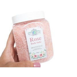 Relaxing Bath Salt fragranced with Rose Bath Salts Luxury by Elegance Natural Skin Care Mineral Rich Salt Crystals are Infused with Rose Oil