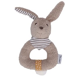 Sterntaler Baby Unisex Grasping Toy Baby Grasping Toy Rabbit Happy - Baby Grasping Toy for Babies, Baby Toy - Brown