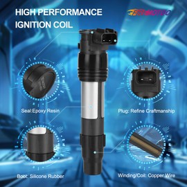 FIREMOTOO 2 Pcs Ignition Coil Pack Compatible with Z650 ER650 ZR900 Z900 ZR1000 Z1000 ZR800 Z800 Versys KLE300 KLE650 KLZ1000 Ninja EX300 EX650 ABS ZX1000 Vulcan EN650 21171-0033 129700-5430