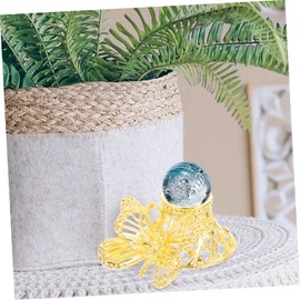 BIUDECO Elegant Crystal Ball Stand Butterfly Root Rose Ornament Display Stand for Crystal Ball