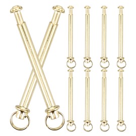 Cabilock 10 pcs Folding Fan Shaft Rivets and Nuts Repair Kit Handheld Fan Solid Shaft Replacement Fasteners for Handmade Folding Fans Bamboo Paper Fans Cloth Fan Accessories