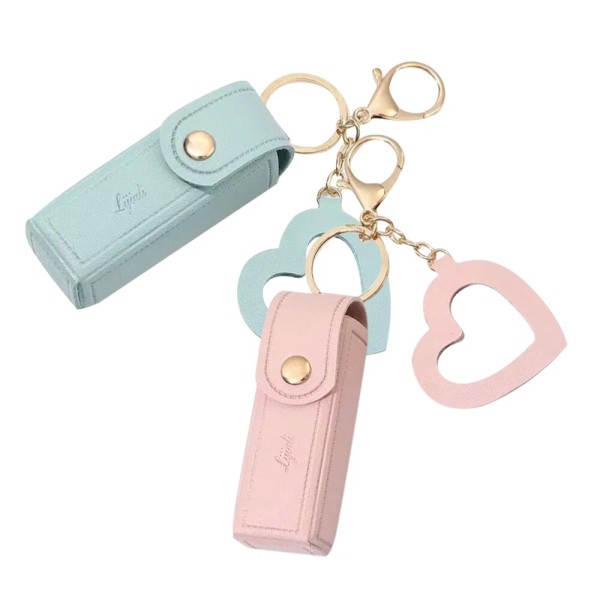 None 2pcs Keychain Cases Lipstick Holder Keyring Handbag Hanging Keychain