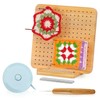 GMHLLES 7.7" Crochet Blocking Board, Wooden Blocking Board with 20