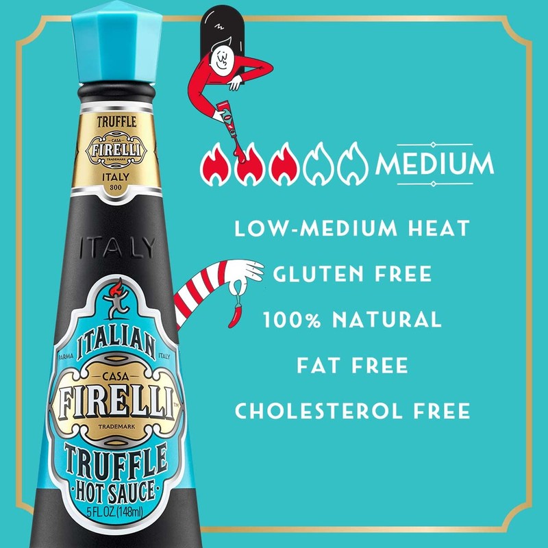 FIRELLI Truffle Hot Sauce - 5oz Bottle (Pack of 2)