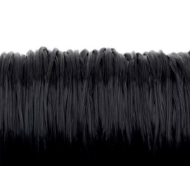 Vintageparts Elastisches Garn in schwarz 0,5 mm 1 Rolle mit 40 m zum Schmuck selber basteln