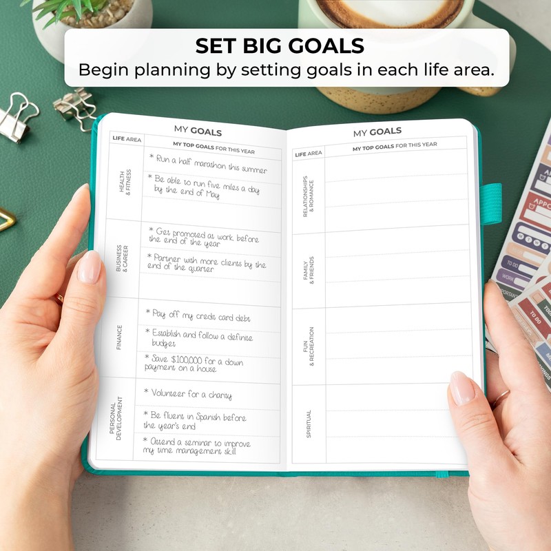 Clever Fox Pocket Planner Weekly – Undated Monthly Goal Planner