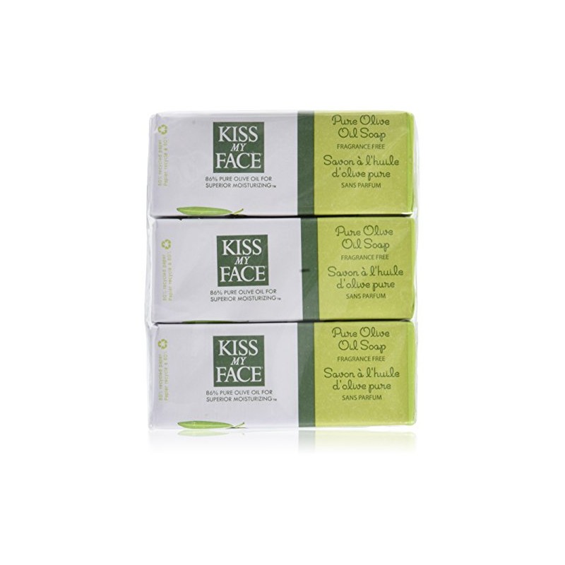 Kiss My Face Bar Soap, Pure Olive Oil, (8 OZ,