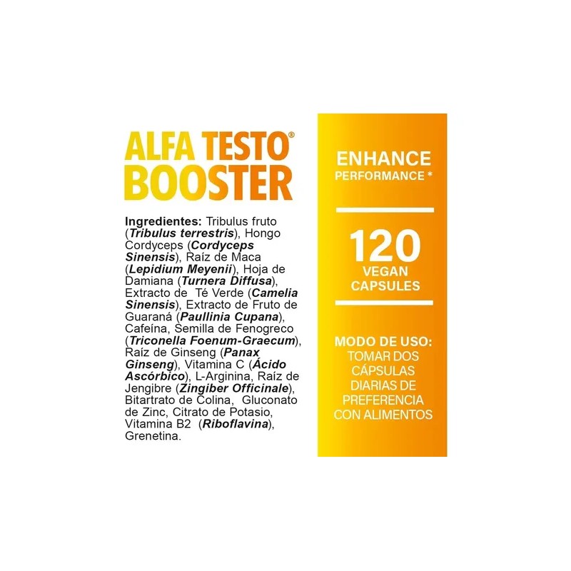Alfa Testo Booster Rendimiento Human Amplifier 120 Caps Sfn