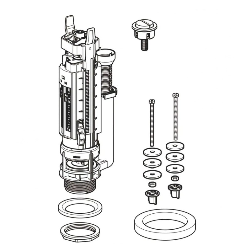 Geberit Type 290 Dual Flush Valve & 380AG Fill Valve