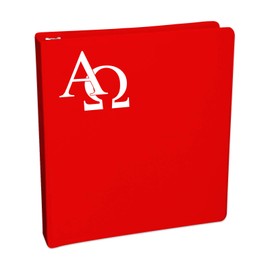 Alpha Omega Sticker Decal Notebook Car Laptop 5.5" (White)