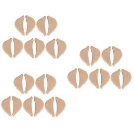 Healeved 15pairs Skin Color Forefoot Sole Pads Thicken High-heel Foot Brace Inserts Comfortable Shoe Cushion Half Insoles Washable Reusable Prevent Heel Slippage for Men and Women