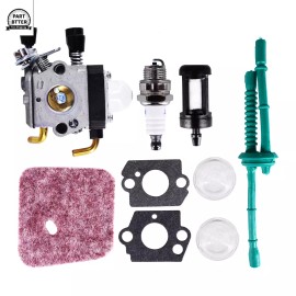 partsbetter Carburetor for STIHL FS38 FS45 FS46 FS55 KM55 KM55R Air Fuel filter Carb Gaskets