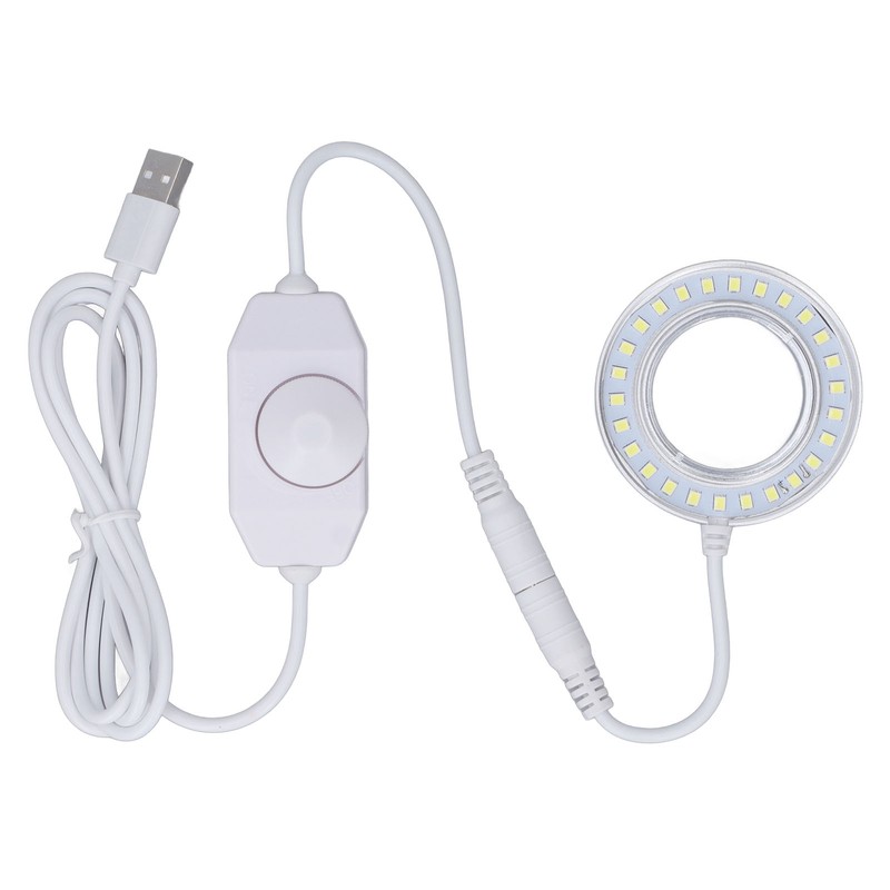 Microscope Lighting Lamp Spiral Buckle Adjustable Brightness LED Ring Light