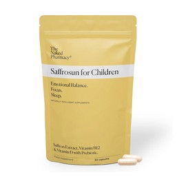 The Naked Pharmacy | Saffrosun for Children | Natural Saffron Supplements with Vitamins D3 & B12 | No Additives | Vegan | 60 Capsules