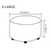 VIENLOVE Round Ottoman Slipcover Polyester Blend Footstool Protector Covers Stretch