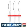 Munfix 360 Count Clear Plastic Knives Heavy Duty, Premium Disposable