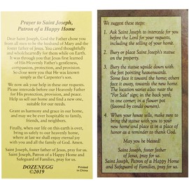 Saint Joseph Home Seller Statue Kit