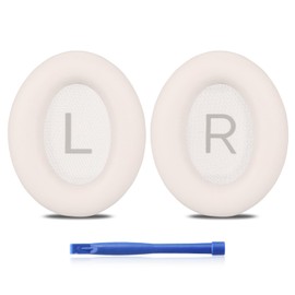 Damex Replacement earpads for Bose QuietComfort 45/ QuietComfort 45 SE/New QuietComfort Wireless Noise Cancelling Headphones, Updated Thickened、Memory Foam、Protein Leather (White)