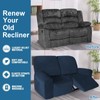NC HOME Velvet 6 Pieces Recliner Loveseat Cover Stretch Sofa