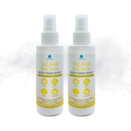 Sulfur Balsam Spray Body Toner - Soothing Skin Care with Tea Tree and Natural Antioxidants (Pack of 2)
