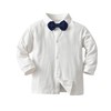 Boarnseorl - Conjunto de pantalones para bebé y niño, Azul+blanco,