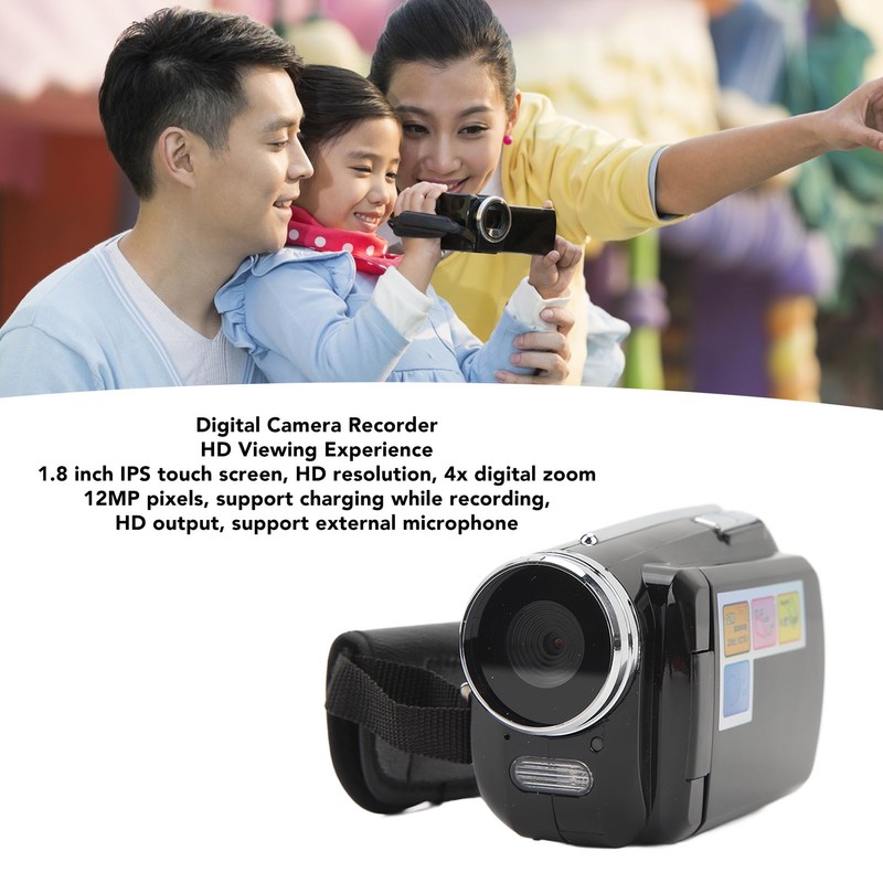 DV Recorder 1.8in IPS Touch Screen 4x Digital Zoom Handheld