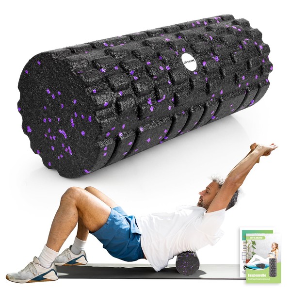GYMERK Fascia Roller with 3D Texture Massage Medium Hardness, Foam