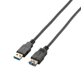 エレコム USBケーブル 延長 USB3.0 (USB A オス to USB A メス) スタンダード 1m ブラック USB3-E10BK
