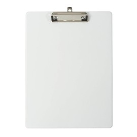 Exacompta 19296E Clipboard Pocket Clip Made in Germany with Sturdy Cardboard Core and Plastic Cover for DIN A4 with Pocket on Spine White Ideal for Inventory and Warehouse Management