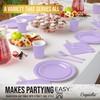 Exquisite 350 Pcs Lavender Paper Plates For Party, Lavender Disposable