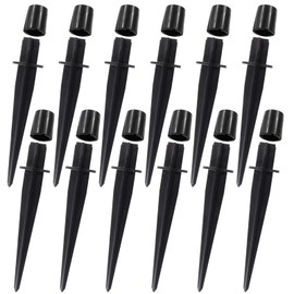 Bonsicoky 12 Pack Metal Replacement Spike Stakes for Solar Lights Outdoor - 0.78" x 5.3" Solar Light Stakes for Garden Lights Landscape Yard Pathway Patio Lamps Pole