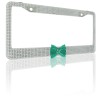 BLVD Clear 7 Rows Bling Diamond Crystal License Plate Frame
