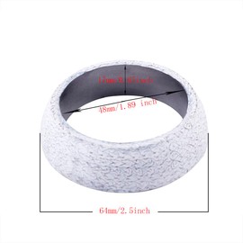JOIUYOLJ Exhaust Flange Gasket ID 1.89 (48 mm) for Muffler Ring Replacement, Exhaust Between Exhaust Manifold and Exhaust Pipe Exhaust Donut Gasket