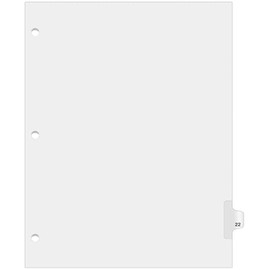 Exhibitindexes® Side Number Tabs - 3 Hole Punched for Standard Ring Binder, AVE Style Bold Font Tabs - Pack of 25