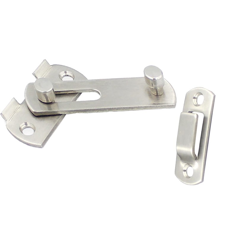 2PCS Stainless Steel Gate Latches Lock Sliding Door Window Cabinet