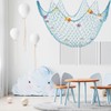 Abizarch 2 Pcs Fish Netting Decoration Beige Nautical Fish Net