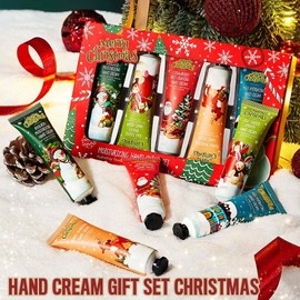 Christmas Hand Cream Gift Set – 5 x 30 ml Mini Moisturising Hand Creams for Dry Cracked Hands & Winter Care, Perfect Christmas Stocking Stuffers Gift Set for Women & Men