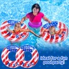 4 Pcs Inflatable Pool USA Float Toys 35Inch Patriotic Red