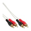 InLine® Cinch Cable 2 x Cinch Male/Male/White/PC