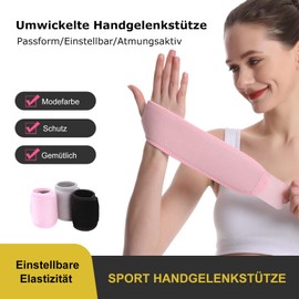 yeloumiss Wrist Support Sports Elastic Wrist Support Adjustable Hand Bandage for Sports Protection and Everyday Use One Size for Left or Right Hand 1 Piece (Pink)