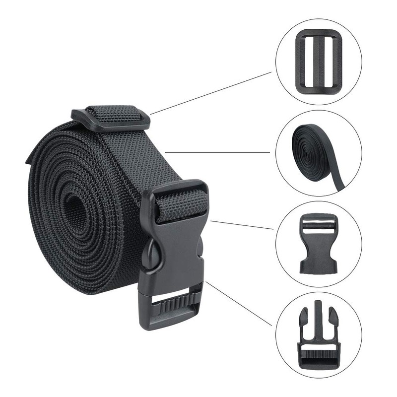 JETEDC Molle Suitcase Belt, Anti-Collapse Belt, Set of 10, 1.0