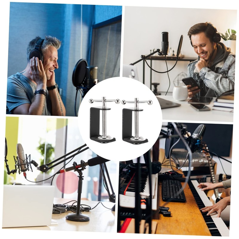 Outanaya 2Pcs C Clamp Table Mounting Clips Durable Retaining Clips