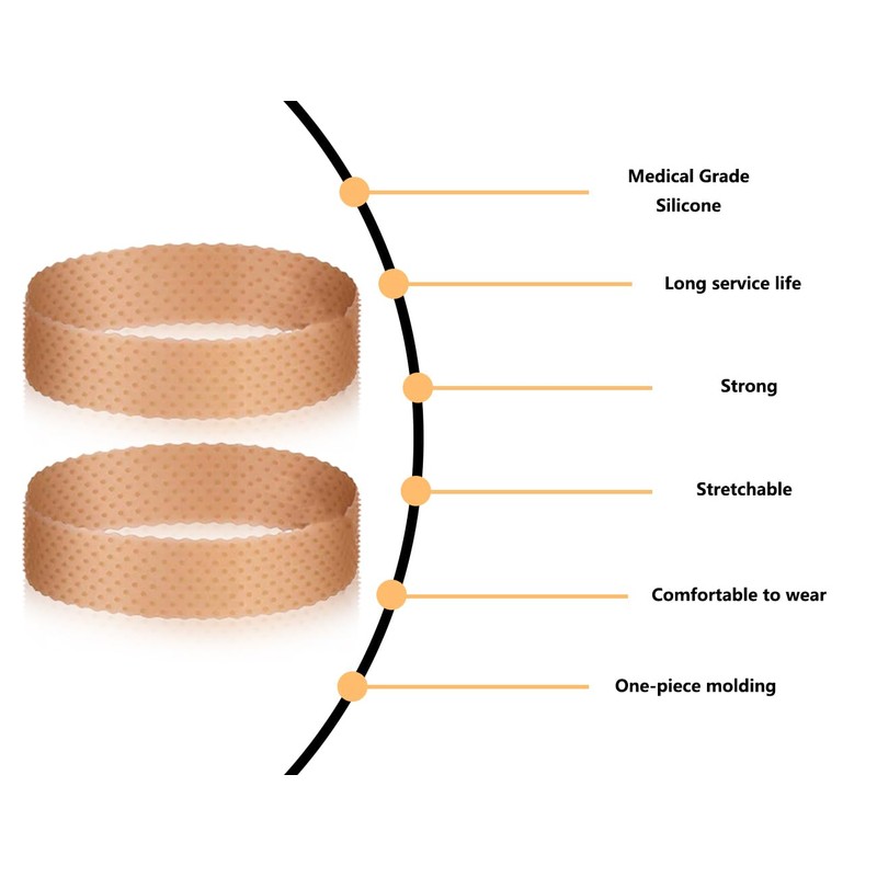 KAPSING Pack of 2 Orange Brown Seamless Wig Cap Sweatproof