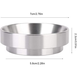 VIA CREMA Coffee Dosing Ring, Stainless Steel Portafilter Funnel, 58 mm Espresso Dosing Funnel Universal Precision Portafilter Dosage Ring